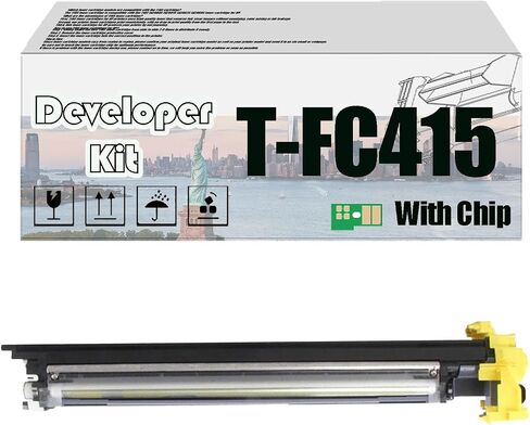 T-FC415 TFC415 Developer Kit, Compatible for Toshiba 2000AC 2500A 2505AC 3005AC 3505AC 4505AC 5005AC 2010AC 2510AC 2515AC 3015AC 3515AC 4515AC 5015AC Printers Yellow*1 in Kuwait