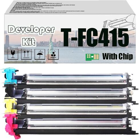 T-FC415 TFC415 Developer Kit, Compatible for Toshiba 2000AC 2500A 2505AC 3005AC 3505AC 4505AC 5005AC 2010AC 2510AC 2515AC 3015AC 3515AC 4515AC 5015AC Printers Yellow*1 in Kuwait