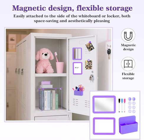 25PCS Locker Organizer Accessories, Pink Locker Accessories Kit, Locker Decorations, Magnetic Locker Accessories Set, Locker Decor, Back to School Essentials, with Locker Shelf, Secret Notebook, etc. in Saudi Arabia