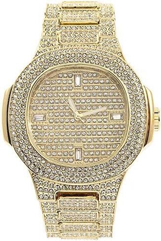 Bling'ed Out King and Queen Hip Hop Watch Set Perfect for Power Couples!! to Flaunt On and Off The Dance Floor - ST10325/ST10364 His and Hers in Saudi Arabia