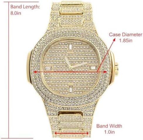 Bling'ed Out King and Queen Hip Hop Watch Set Perfect for Power Couples!! to Flaunt On and Off The Dance Floor - ST10325/ST10364 His and Hers in Saudi Arabia
