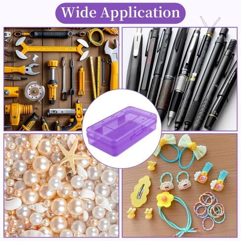 صندوق قلم رصاص ، علبة قلم رصاص صافية ، بلاستيك كبير من بلاستيك أقلام الرصاص صندوق قلم تلوين مع غطاء محكم القابل للتكديس للأطفال كبار أقلام أقلام. in Kuwait