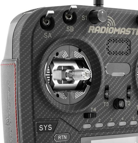 Radiomaster Boxer Max Version with CNC AG01 Hall Gimbals Carbon Fiber 2.4G 16ch Transmitter Remote Control ExpressLRS Mode 2 (ELRS-Black with 6200) in Kuwait