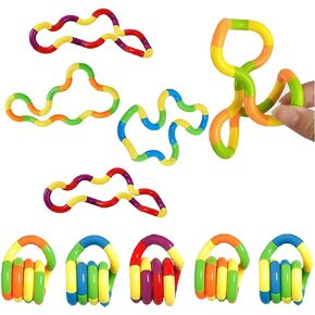 9Pcs Quiet Fidget Toys Sensory Toys for Unique Fidget Experience, Multicolor Twisty Fidget Toys for Relaxation, Brain Imagination Tools, Relax Therapy Educational Toy for Adults,Boys,Girls