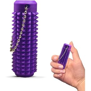 1Pc Little Ouchies Fidget ,Pain Stim Fidget Toy,Pocket-Sized Stim Keychain with Spiky Grippie Design Spiky Fidget Keychain for Anxiety&Stress Reduction Tactile Fidget for ADHD,Focus & Venting-Rainbow