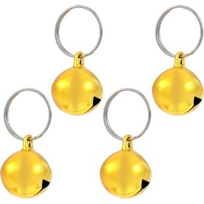 4 PCS Cat Dog Collar Bells ، أجراس الكلاب للذهاب خارج جرس الذهب لترابطات الكلاب بصوت عالٍ مضاد للتدريب الجرس 1/2 بوصة إكسسوارات PET PETINCORIES