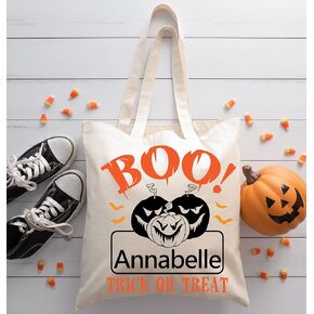 Personalized Halloween Trick or Treat Bag (Boo Bag)