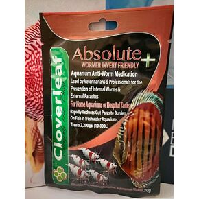Absolute + Wormer Invert Friendly. Rapidly Reduces Gut Parasite Burden on Fish in Freshwater Aquariums. Prevention of Internal Worms and External parasites.