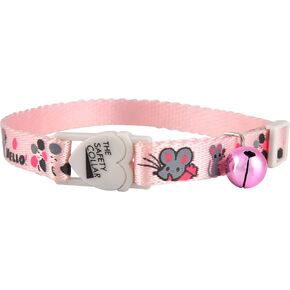 Jeffers Pet Cat Collar with Bell – Durable Breakaway Plastic Buckle Safety Collar for Kittens & Adult Cats, Adjustable Single Ply Nylon, Indoor & Outdoor Use – Argyle Pattern, Blue