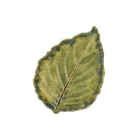 Large Leaf Spoon Rest, Green Ceramic Snack Plate, Soap Dish, Leaf Dish, Handmade Pottery