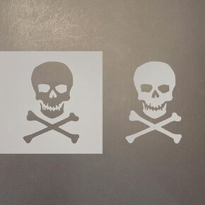 Skull And Crossbones 1 Reusable Mylar Stencil - Art Craft Supplies New Sizes (12")