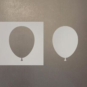 Balloon 2 Reusable Mylar Stencil - Art Craft Supplies New Sizes (4")