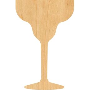 Margarita Glass Laser Cut Out Wood Shape Craft Supply - 4 Inch