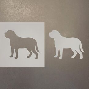 استنسل Mastiff القابل لإعادة الاستخدام - مستلزمات حرفية فنية 8 بوصة