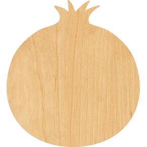 Pomegranate Laser Cut Out Wood Shape Craft Supply - 2"