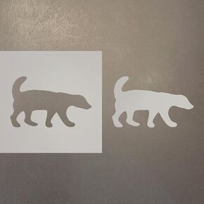 Honey Badger Reusable Mylar Stencil - Art Craft Supplies 4 Inch