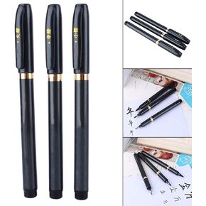 3 PCS Chinese Calligraphy Pens for Writing, Japanese Calligraphy Brush Hand Lettering Pens for Beginners, 3 Size Set for Writing, Painting, Drawing