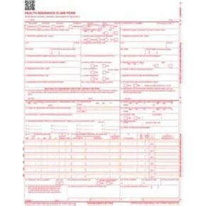 New CMS 1500 Claim Forms - 25 Sheets (02/12 Version) for Laser or Inkjet Printers