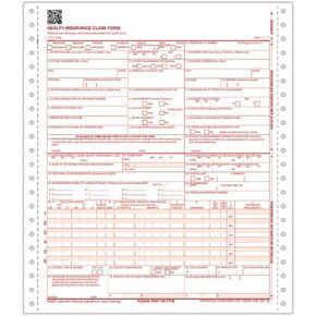 CMS 1500 Healthcare Billing Form | 9.5 x 11 | 1-Part Continuous | Medical Billing | Pack of 1,000