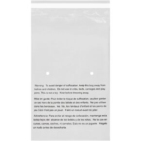 EcoSwift - 9 "× 12" (25 عدد) حقائب بولي صافية ختم مع تحذير اختناق للتعبئة والشحن - لاصق دائم