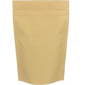 CleverDelights 8oz Kraft Stand Up Pouches - 1000 Pack - 6" x 9" x 3"