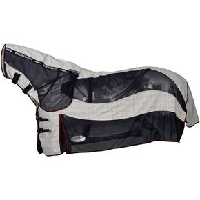 WeatherBeeta Breeze with Surcingle IV Combo Neck, White/Navy/Red, 81"