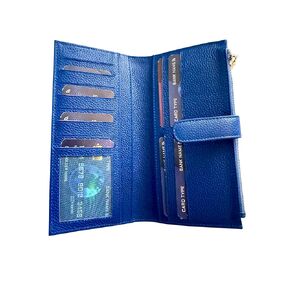 Women's Long Wallet Handmade Genuine Leather Clutch Wallets Purse Leather Wallet Gift for her (Green)