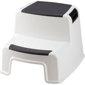 Two-Tier Portable Stepping Stool - Safe and Easy 2-Step Design | Textured Surfaces, Sturdy, and 280 lbs Capacity | Built-in Handles | Indoor and Outdoor Use | 13 1/2" x 12" x 10 1/4, by LivingSURE