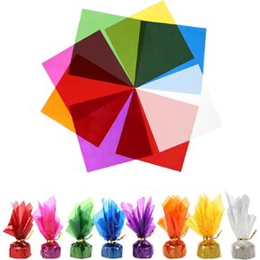 Cellophane Sheets 160 PCS Colored Cellophane Wrap 7.5x7.5 Inch Plastic Transparent Cellophane Paper Colorful Cellophanes Paper Sheet Cello Sheets Light Filters for Candy DIY Arts Crafts Decoration