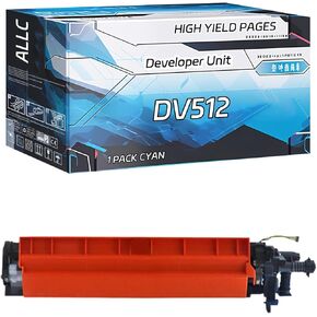 ALLC DV512 Developer Unit Compatible with Konica Minolta Bizhub C224 C224e C284 C284e C364 C364e C454 C454e C554 C554e Printers, High Yield 600000 Pages, Experience Superior Printing (Cyan)