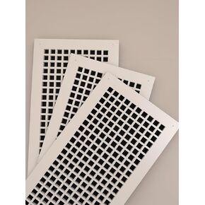 Vent Cover for walls and ceiling 1/4" Thick Primed white Custom Size Fan cover Wall Register Ceiling Register Air Return ventilation cover Style # 12