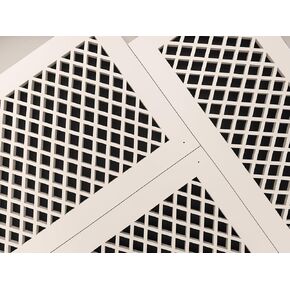 Vent Cover for walls and ceiling 1/4" Thick Primed white Custom Size Fan cover Wall Register Ceiling Register Air Return ventilation cover Style # 9