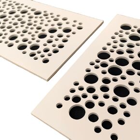 Vent Cover for walls and ceiling 1/4" Thick Primed white Custom Size Fan cover Wall Register Ceiling Register Air Return ventilation cover Style # 15