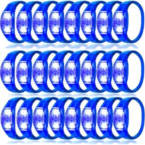 100 Pcs LED Bracelets Sound Activated with Flashing LED Strobe Music Control Light Up Bracelets for Rave, Game Prizes, Birthday Party Favor,Valentine's Day gift (Blue)
