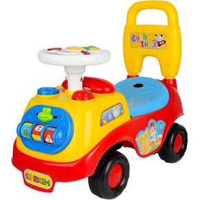 Ride On Car Toy for Toddlers 19+ Months – Push Car Racer with Music Steering, Horn, and Storage – Sit to Stand Toddler Toy for Boys & Girls – Fun and Interactive Ride On Toy with Under-Seat Storage