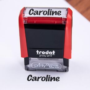 Personalized Custom Clothing Name Stamp | 2 Lines | Machine Washable and Durable | Perfect for Athletes, Students, and Travelers | Fade-Resistant Ink | Non-Toxic, Safe for Kids