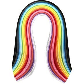 26 Colors Quilling Paper Strip 10mm - Handmade Origami Quilling Strips - Mixed Color Paper Stripes for DIY Crafts - 260pcs/set - 39cm Length - 0.4 inch - Ideal for Paper Quilling Projects