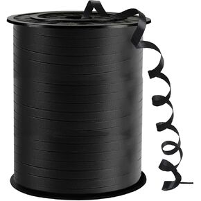 شريط الشباك الأسود ، 500 ياردة ، 1/5 "للهدايا ، البالونات ، الحفلات والمهرجانات in Kuwait