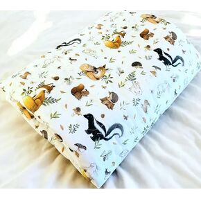 Baby Quilt Blanket - Little Fawn and Friends in cream - Quilted Blanket