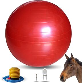 40 Inch Horse Play Balls, Herding Ball for Horse Goats-Mega Equine Ball Horse Soccer Ball for Play Training -Red