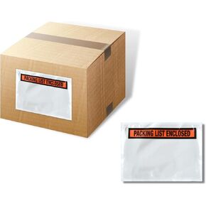 Packing List Enclosed Envelopes, 4.5 x 5.5 Inch, 1000 Pack, USA Flag, Self-Adhesive Label Pouches