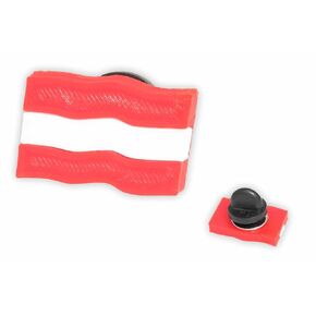 Austrian Flag Lapel Charm Pin with Rubber Backing, Austrian Heritage, Austria Flag Shoe charm, Made in USA