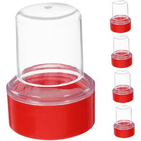 Angoily 5pcs Plastic Stamp Holder Box for Office and School Storage Round Design for Organized Stamp Management for Businesses and Institutions