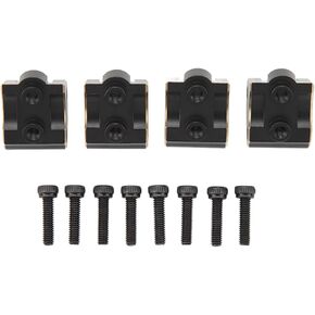 RC Link Mount Brass Stable Proof Upgrade Parts for Axial SCX10 II AR44 Axles 1/10 Scale 4Pcs Black Set with Fixing Screws
