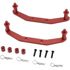 RC Spare Part for 1/10 for Traxxas for Slash 4X4 4WD Metal Front & Rear Body Mounts with Body Posts RC Car Upgrade Parts Modified Accessories(Blue)