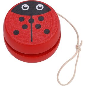 Yoyo for Kids 3-4, Yo Yo Ball of Toy, Ladybug Yoyo Ball Wooden for Kids AntiWear, Toddler Cartoon Design, 2.36X2.36 in