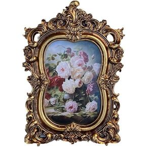 VPMQFL Nordic Resin Photo Frame Carved Wall Hanging Decorative Picture Frame Ornaments