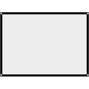 ANGIRHGUI CSCDD Portable Non-Crease White Projector Curtain Projection Screen with Adhesive and Hooks Projection Screens(84 inch)