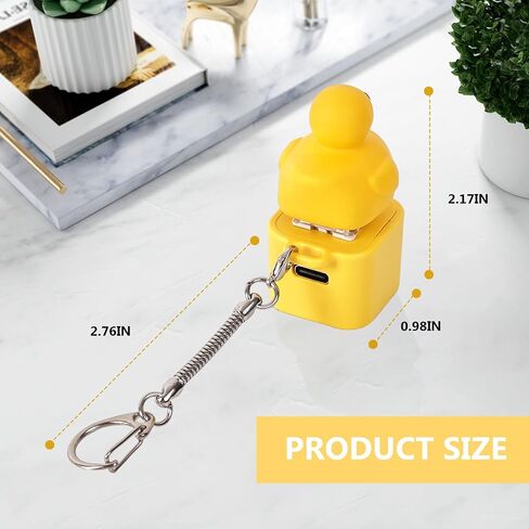Duck Quacking Fidget Toy - Rechargeable Quacking Duck Keychain, Quacking Duck Stress Reliever with Colorful Lights, Fun & Portable Anxiety Relief Toy (Quacking Duck) in Saudi Arabia