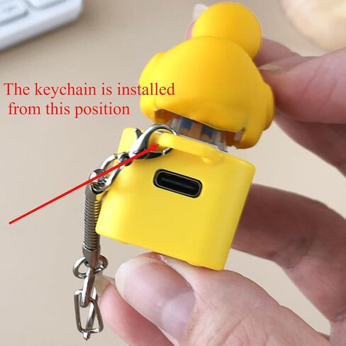 Duck Quacking Fidget Toy - Rechargeable Quacking Duck Keychain, Quacking Duck Stress Reliever with Colorful Lights, Fun & Portable Anxiety Relief Toy (Quacking Duck) in Saudi Arabia